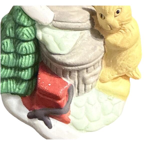 Lemax Noma Dickensville Porcelain Cat at Trash Can Christmas Village Accessory - Picture 8 of 9